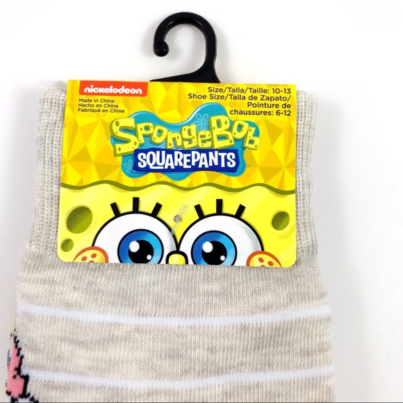 Nickelodeon Spongebob Squarepants Socks Size 6-12 - Picture 2 of 5